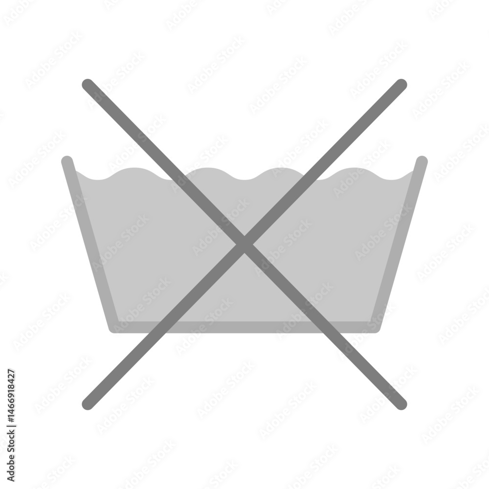 Do Not Wash icon vector image. Suitable for mobile apps, web apps and ...