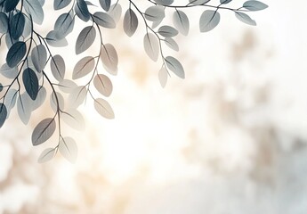 gentle leaves against a soft sky