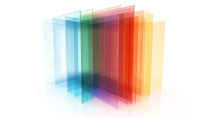Poster - A minimalistic D bar graph with a transparent background, featuring colorful bars with sleek lines, illustrating data trends in a modern and clean design.