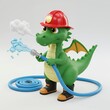 © Miarzi - Dragon Firefighter: A Cartoon Hero Ready for Action