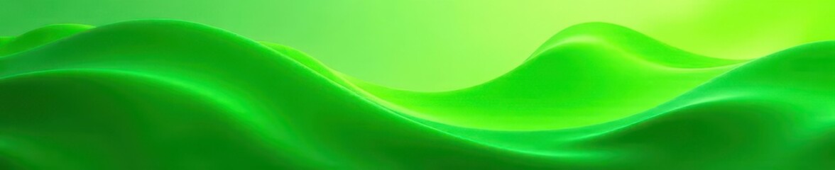 Wall Mural - Abstract bright green wave, dynamic curves, vibrant, modern design, modern background, illustration, nature