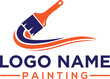 © Masud - painting logo vector illustration. paint brush logo template
