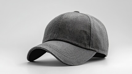 Grey cap isolated transparent mockup for fashion product branding and display