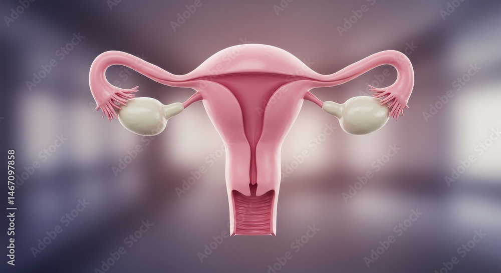 Detailed 3D Model of the Female Reproductive System Anatomy Stock ...