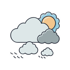 Wall Mural - illustration of clouds sky weather forecast cloudy day nature cloudscape climate meteorology vector