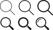 © creativeKawsar - Search or Magnifying glass icon set. Magnifier glasses symbol.