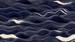 © SepazWorks - Minimalist Japanese Wave Pattern in Deep Indigo