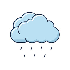 Wall Mural - vector illustration of rainy cloud weather forecast icon for graphic design and web design use