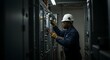 © SRD - Skilled Technician Performing Electrical Maintenance and Repair in Industrial Setting