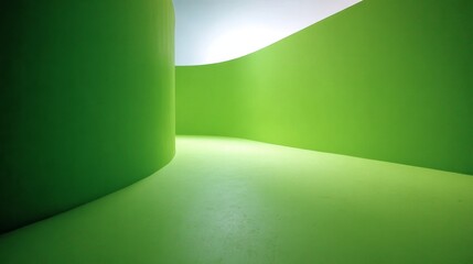 Leinwandbilder - Smooth and bold lime green backdrop creates a vibrant atmosphere suitable for graphic advertising with perfect studio lighting and ample copy space available