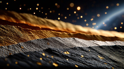 Wall Mural - celestial layers: an abstract artistic composition unveils a tapestry of layered textures, a symphon