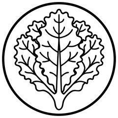 kale icon art vector