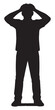 © InstantAssets - Silhouette of stressed man with hands on head representing anxiety and mental health challenges concept