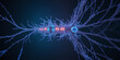 © Ростислав Андрейченк - Neurons Cells Concept – Abstract Neural Network with Glowing Synapses