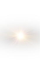 Wall Mural - Transparent Sparkle Flare – White Glowing Light with Shiny Burst, Abstract Star Glow, and Orange-Blue Ray Explosion for Magic Background Effect