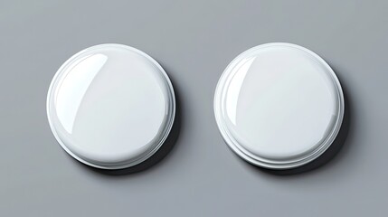 Pin button mockup realistic isolated transparent on clear background for product display