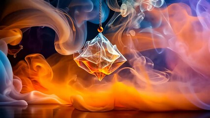 Aufkleber - Hypnotic Dance of Light and Smoke A Mesmerizing Visual Symphony