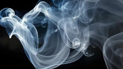 Aufkleber - Abstract smoke plumes gracefully dance and swirl against a dark backdrop