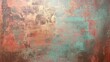 © Руслан Хайруллин - Rustic elegance emanates from a scratched and oxidized copper panel adorned with vibrant brown-red rust stains, showcasing an exquisite retro-style aura