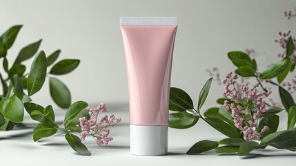 Gel isolated mockup of a squeeze tube key chain for use in product displays and packaging