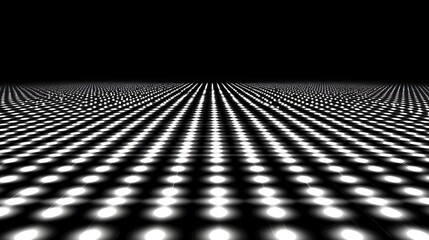 Abstract geometric pattern of glowing dots