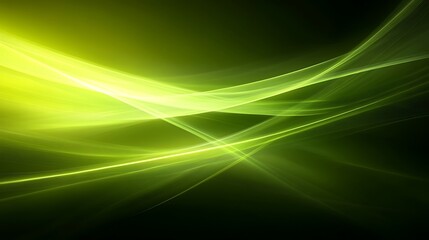 abstract green light waves