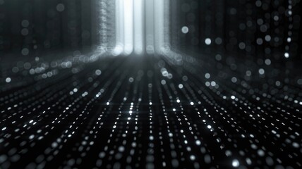 abstract picture of binary code with digital technology style design with the coding data flowing sh