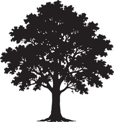 tree silhouette vector | minimalist & trendy tree silhouette design | unique & stylish tree artwork 