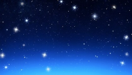 Wall Mural - night sky full of stars animation made of sparkly light particles moving across a dark blue black gradient background