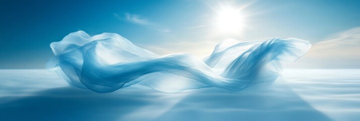 Wall Mural - abstract fluid wave background with delicate silver tones. dynamic waves on soft gradient