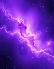 Wall Mural - Abstract purple and white nebula swirls, twinkling stars, cosmic dust, sparkling lights, twinkling, magical