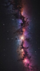 Wall Mural - Vibrant swirling arms of stars and cosmic dust against a dark void,  nebulae,  universe