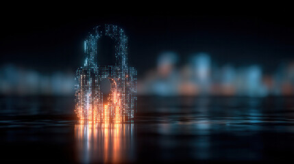Futuristic hacker interface showcasing encrypted data shields and digital ethics in a high-tech environment