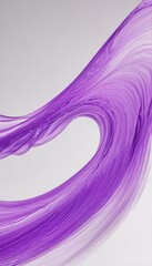 Wall Mural - Abstract purple wave flowing on white background, art, sophisticated