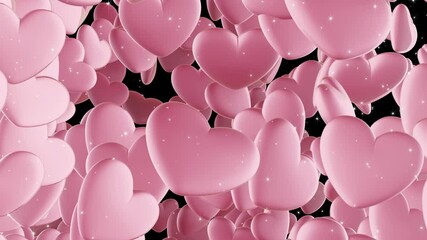 Wall Mural - pink heart moving upwards backgrounds