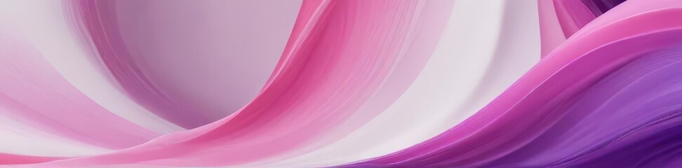 Wall Mural - Abstract pink and purple wave, flowing seamlessly against a white backdrop , curve, swirl, love