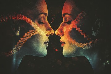 Wall Mural - a company develops a genetic test that predicts the future of human relationships--until someone use