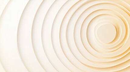Leinwandbilder - Minimalist abstract radiation rings in warm gold and white with soft radial energy waves.