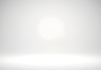 Wall Mural - clean white studio room backdrop with soft spotlight, ideal for product showcases and professional v