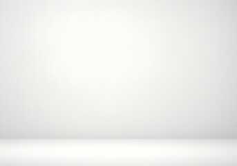 Wall Mural - empty white studio room background with subtle lighting, clean minimalist design for product display