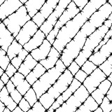 Barbed wire silhouette. Vector --v 6.1 --s 750 --raw