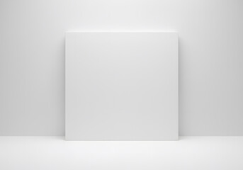 Wall Mural - minimalist white podium 3d render in studio corner for product display and presentations