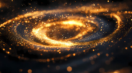 Wall Mural - glowing golden nebula