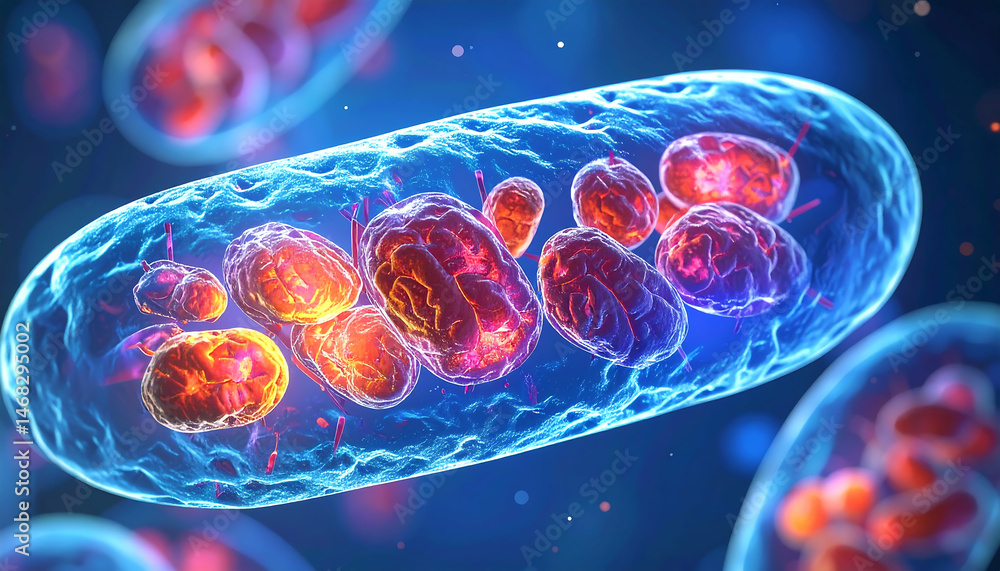 Stunning Microscopic Image of Mitochondria: Cellular Powerhouse Stock ...