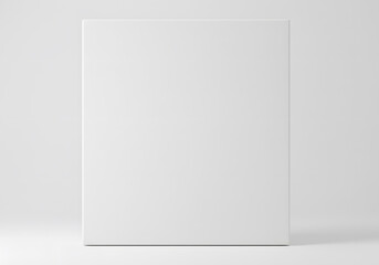 Wall Mural - white rectangular box standing upright, minimalist mockup template for product display, branding, an