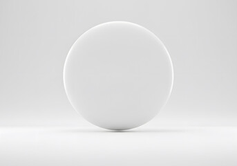 Wall Mural - white sphere 3d render, minimalist background, perfect geometric shape for clean design projects, pr