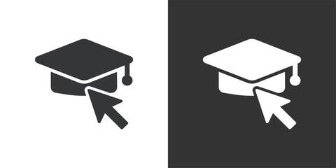 Sticker - e-learning icon. solid glyph series icon