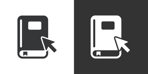 Wall Mural - e-book icon. solid glyph series icon