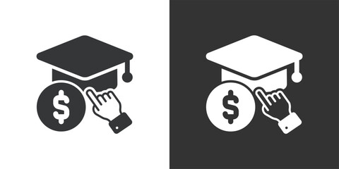 Wall Mural - e-learning icon. solid glyph series icon