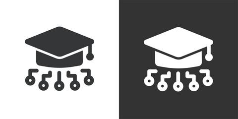 Wall Mural - e-learning icon. solid glyph series icon